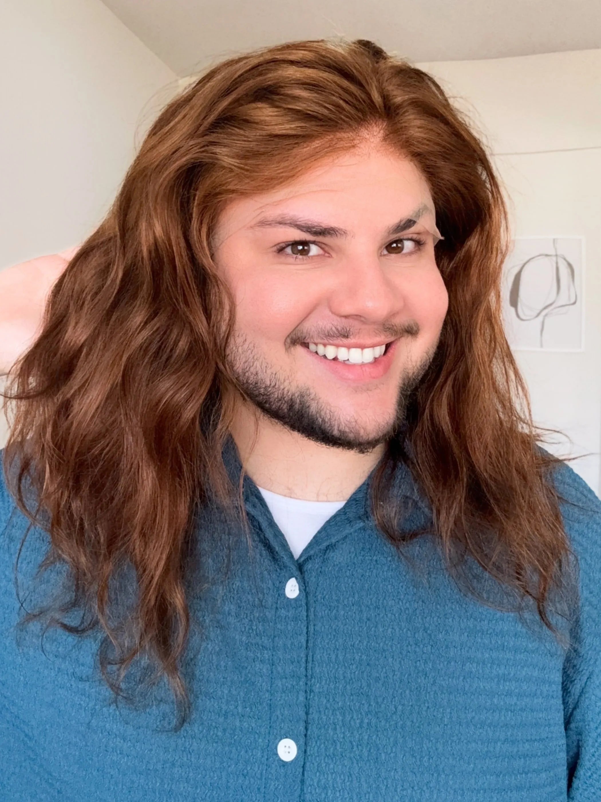 Lace Front Humana 360º HD Eliana Castanho 45cm - Repartição Livre 13x4