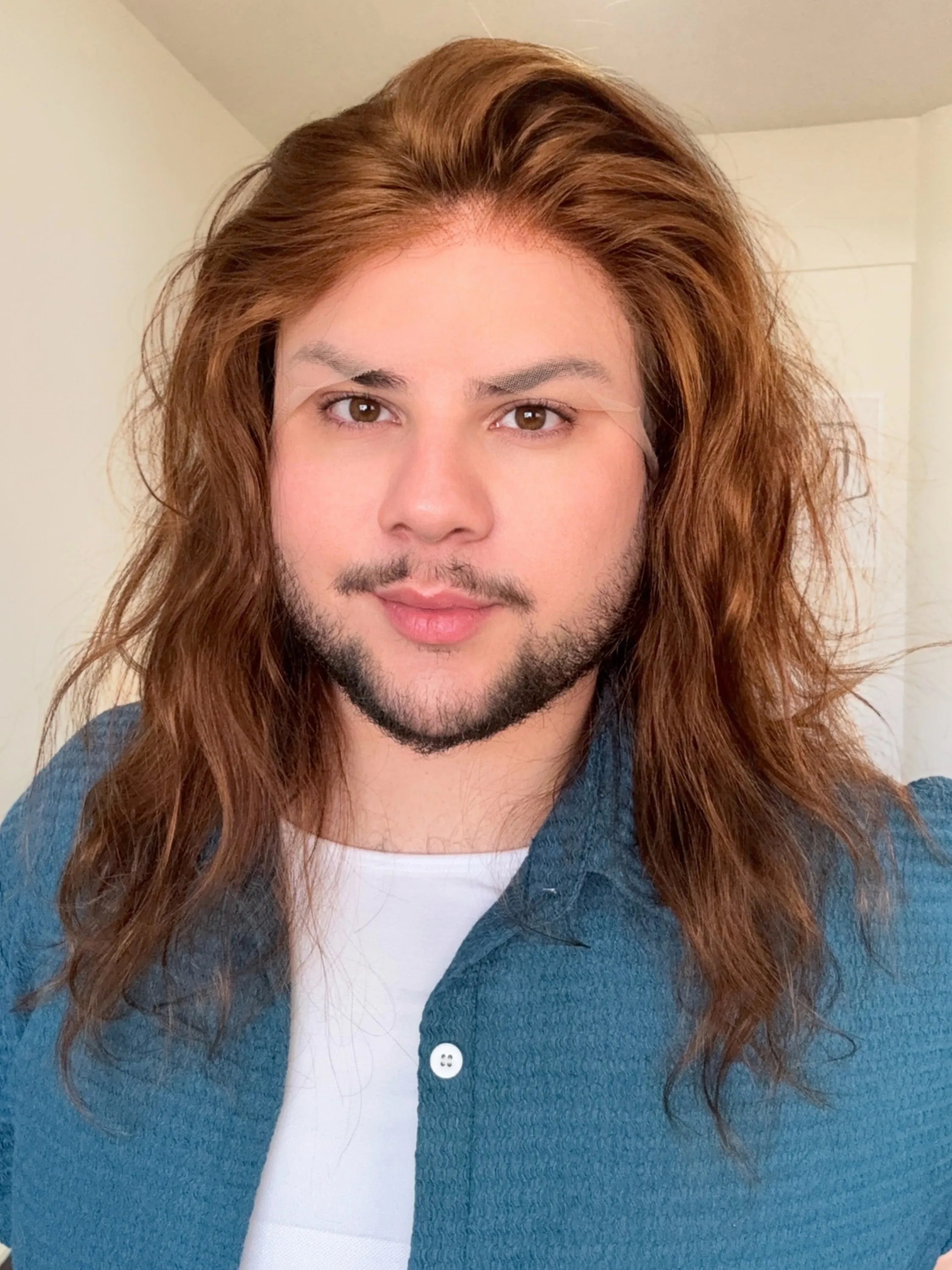 Lace Front Humana 360º HD Eliana Castanho 45cm - Repartição Livre 13x4
