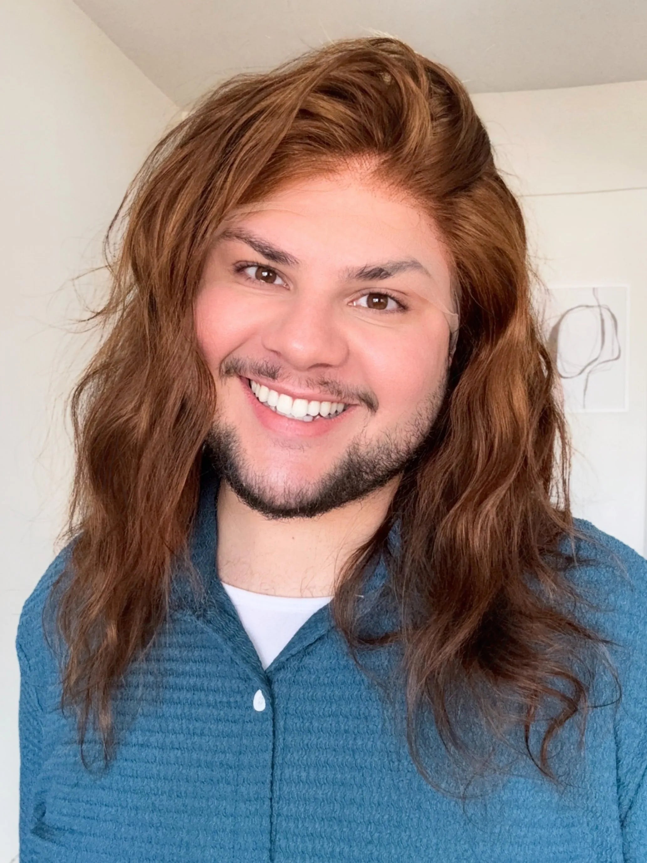 Lace Front Humana 360º HD Eliana Castanho 45cm - Repartição Livre 13x4