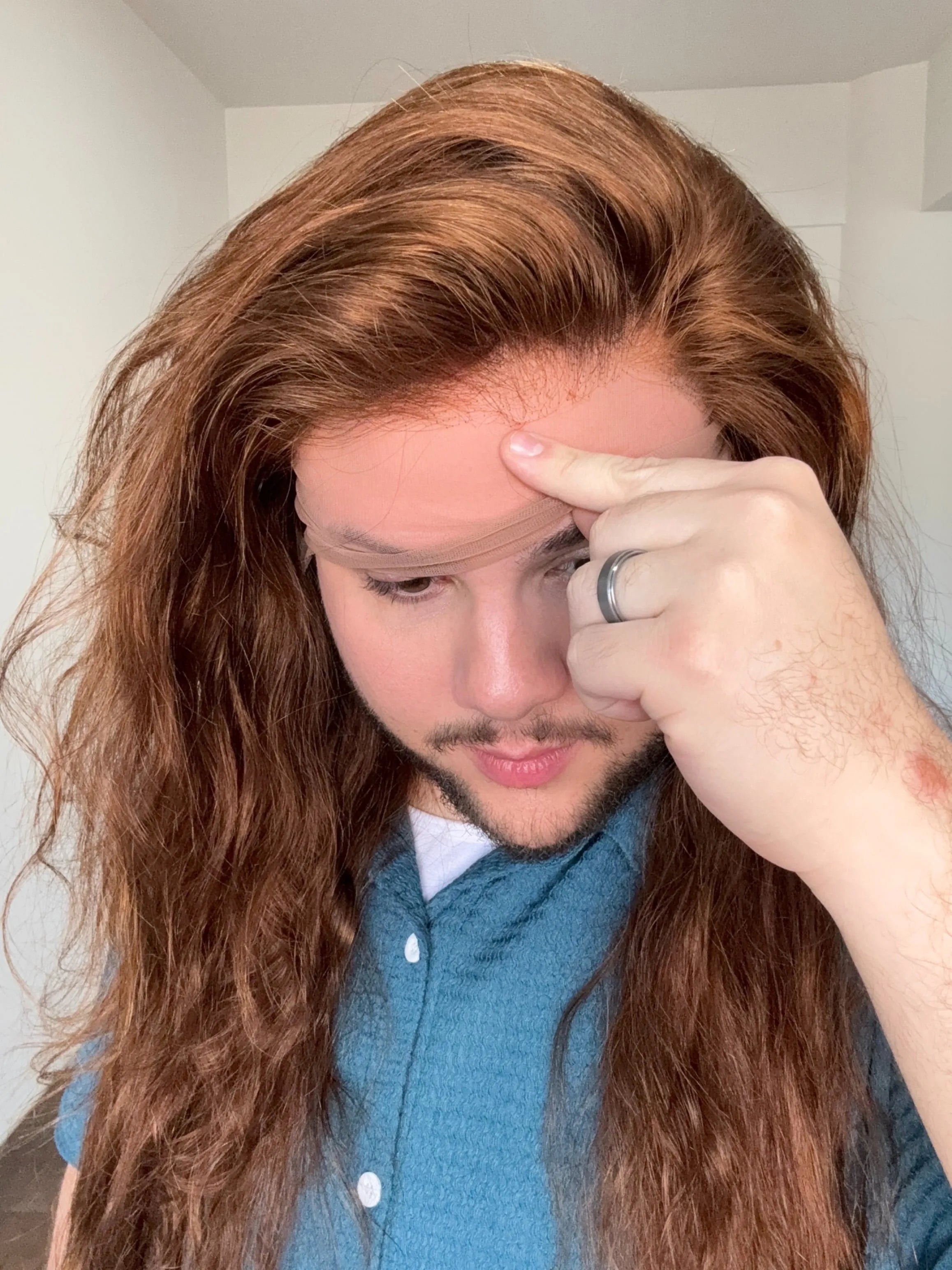 Lace Front Humana 360º HD Eliana Castanho 75cm - Repartição Livre 13x4