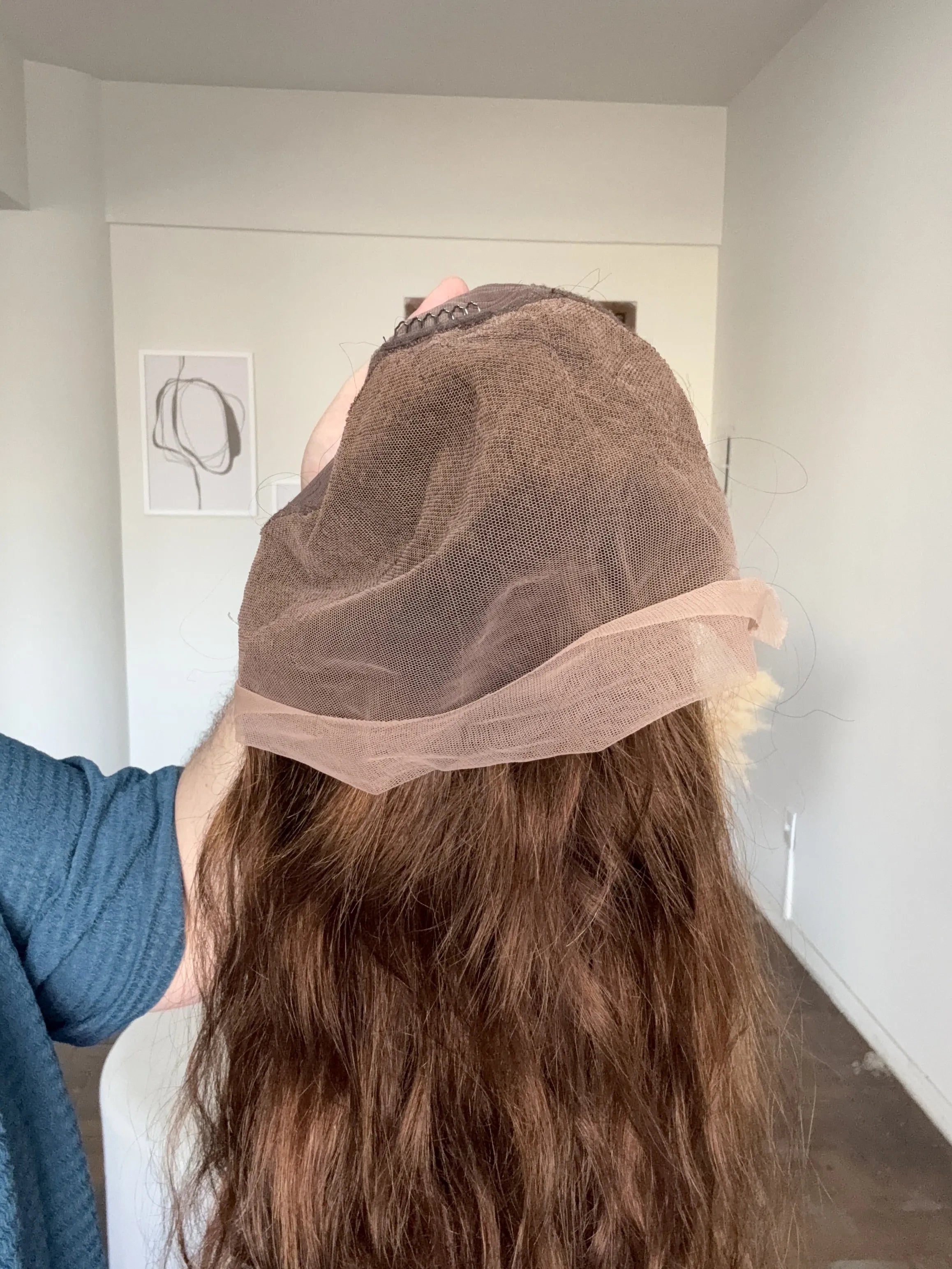 Lace Front Humana 360º HD Eliana Castanho 75cm - Repartição Livre 13x4