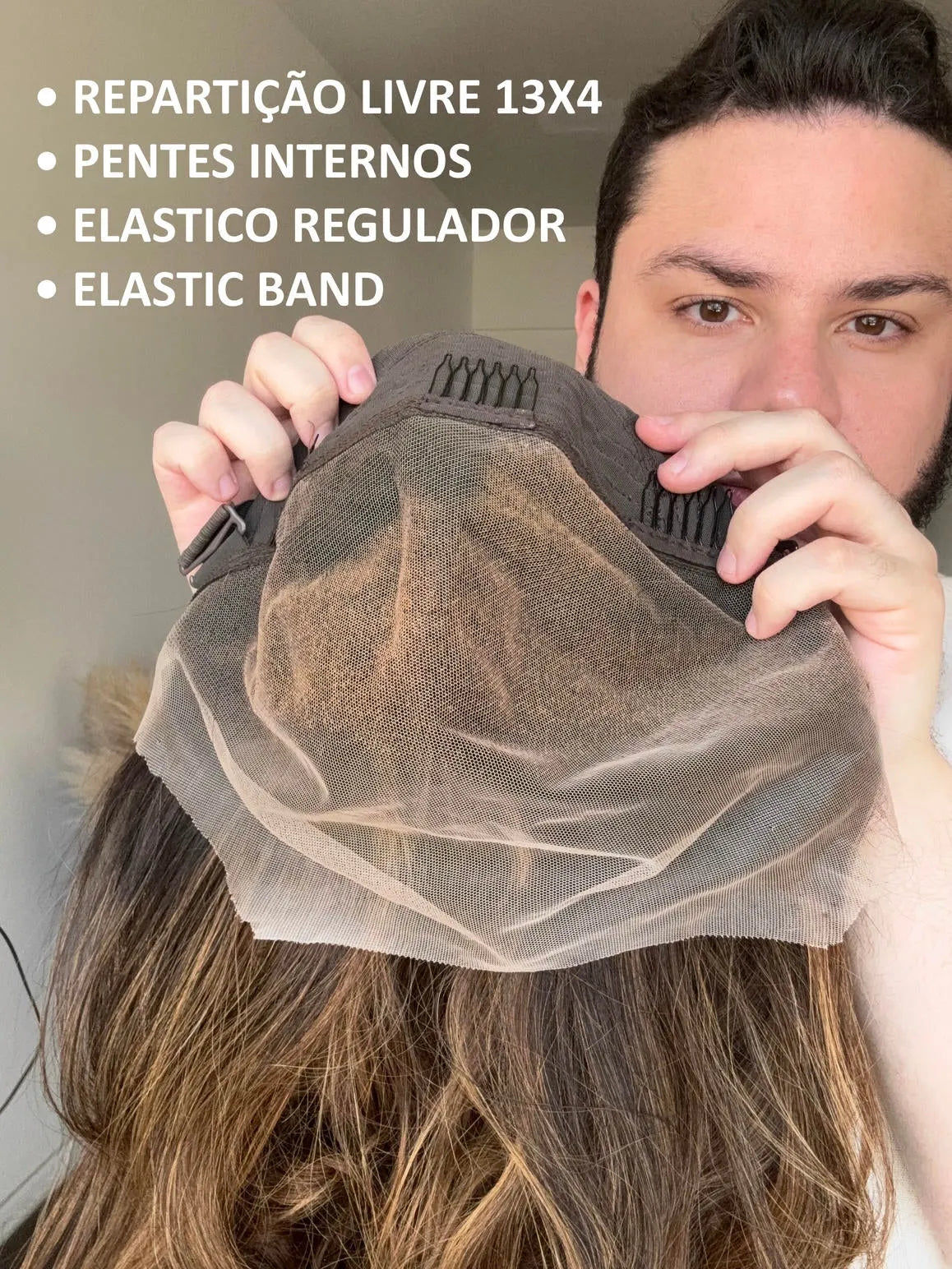 Lace Front Humana HD Camila 010 Luzes 65cm - Repartição Livre 13x4