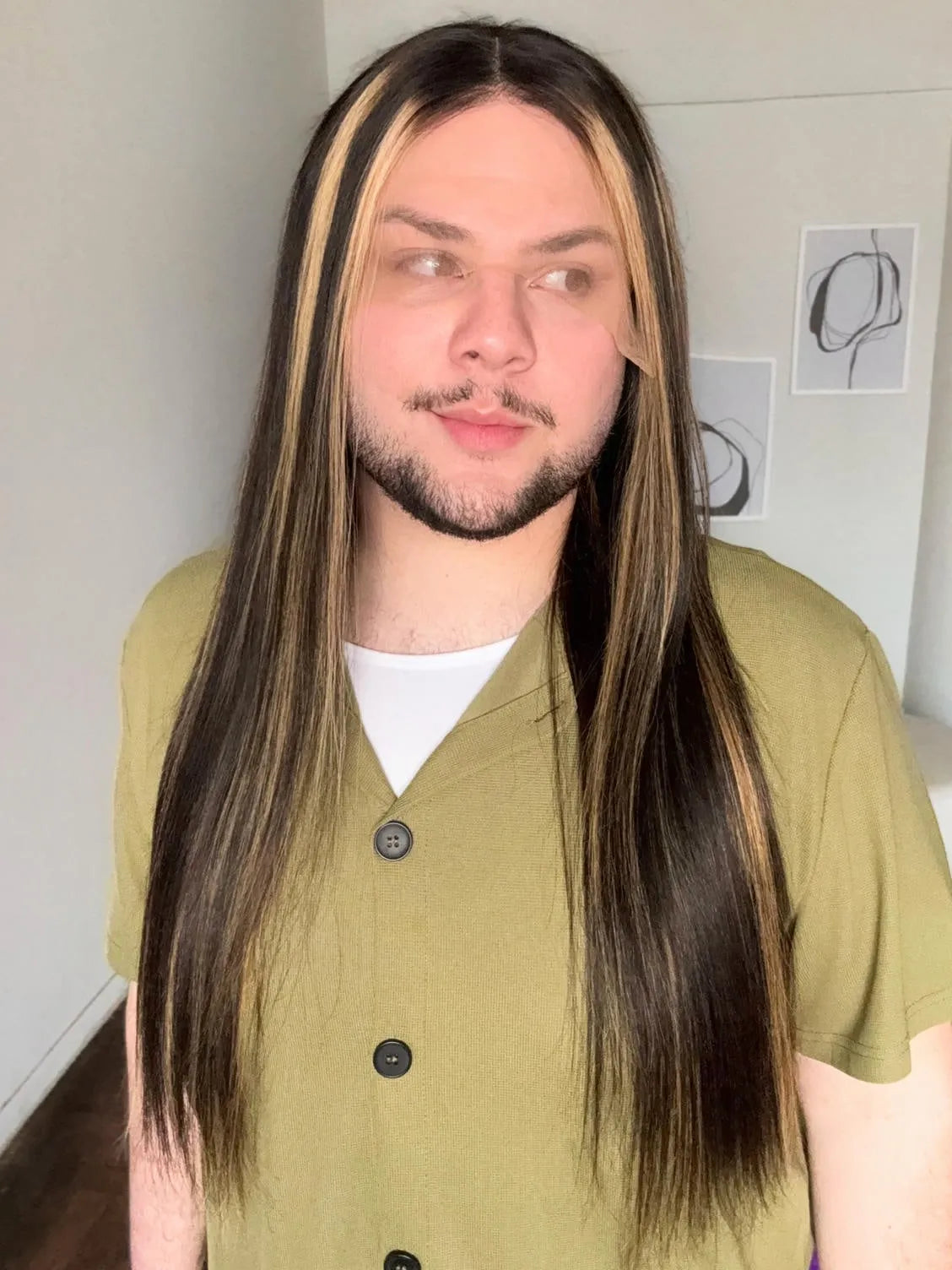 Lace Front Humana HD Sirlene Castanho Luzes 1B/27 70cm - Repartição Livre 13x4