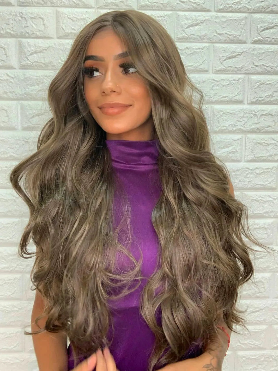 Lace Front Liliam Castanho Ondulada