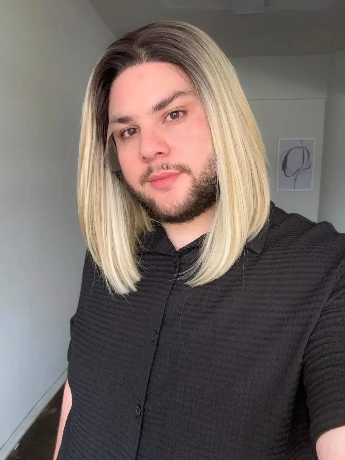 Lace Front Loira Repartição Livre 13x4 Peça Única 007