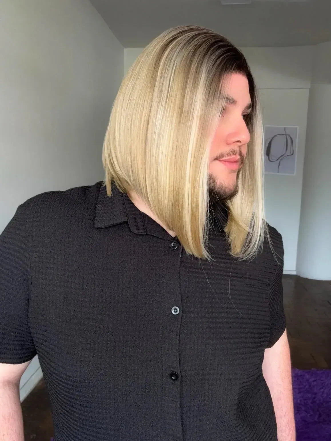 Lace Front Loira Repartição Livre 13x4 Peça Única 007