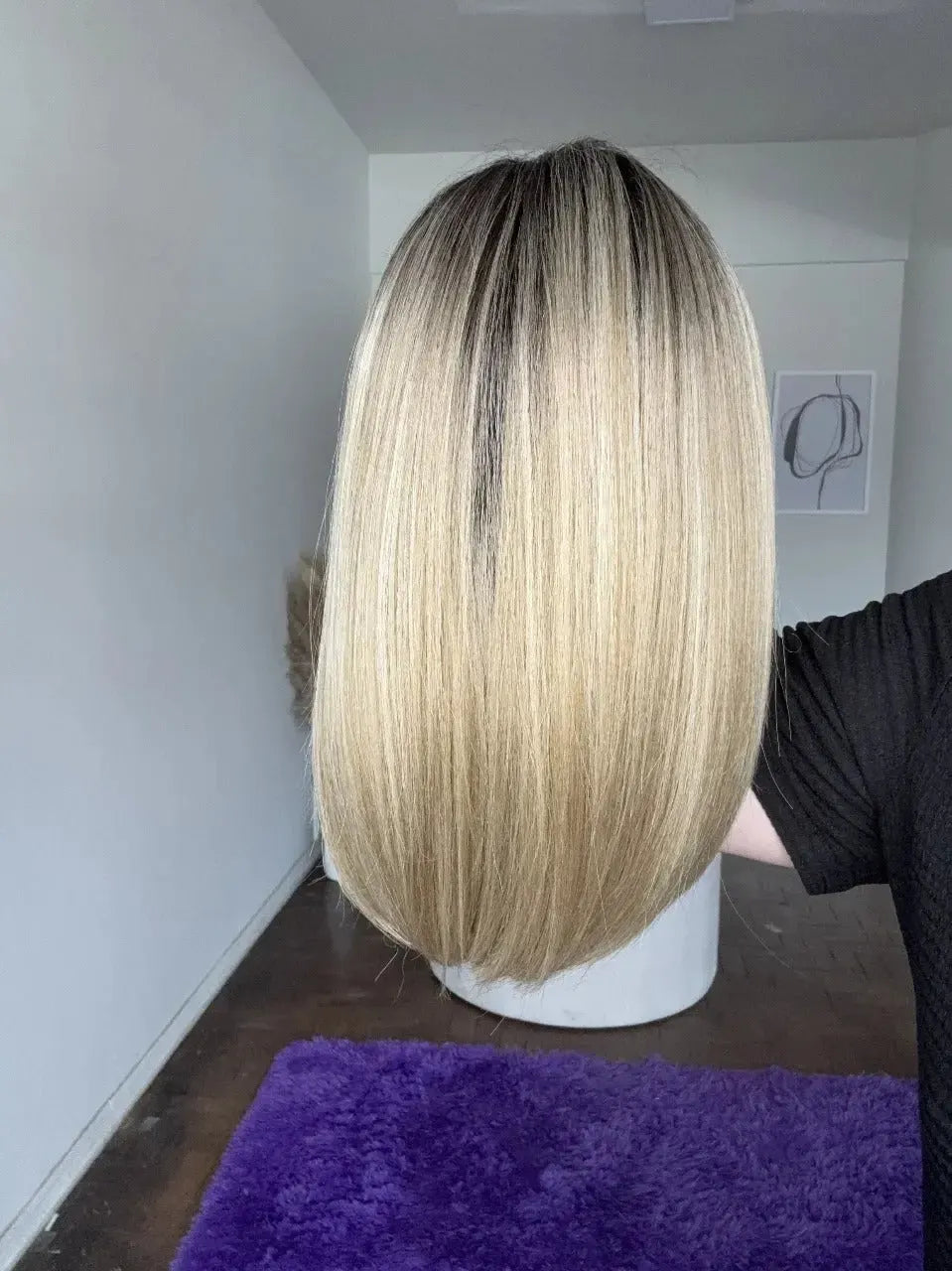 Lace Front Loira Repartição Livre 13x4 Peça Única 007