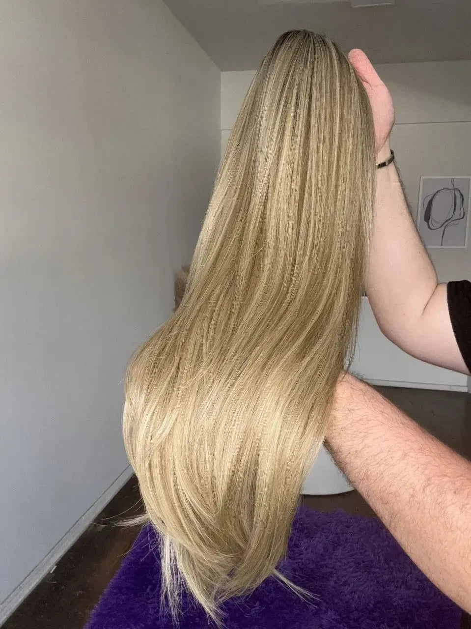 Lace Front Loira Repartição Livre 13x6 Peça Única 010