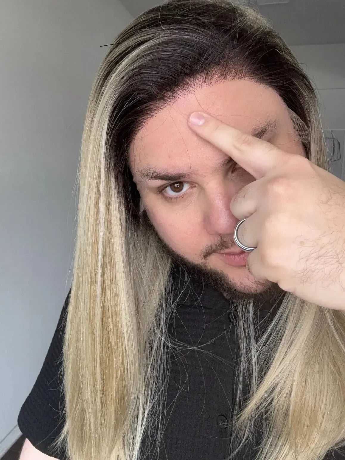 Lace Front Loira Repartição Livre 13x6 Peça Única 010