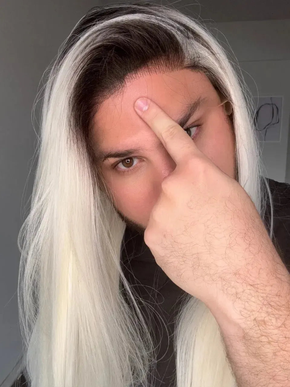 Lace Front Loira Repartição Livre 13x6 Peça Única 014