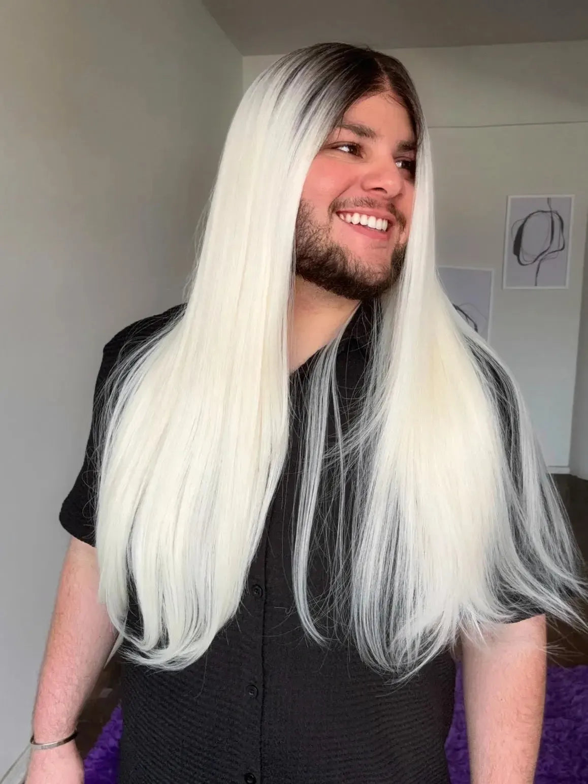 Lace Front Loira Repartição Livre 13x6 Peça Única 014