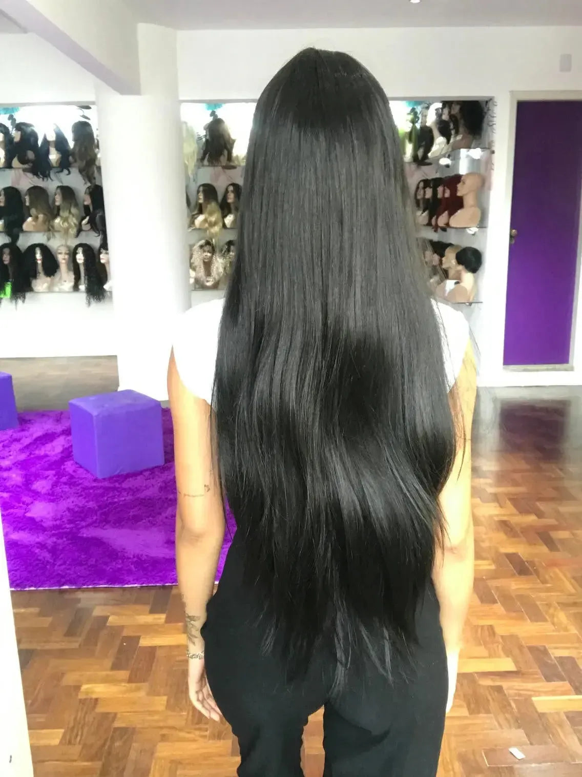 Lace Front Luiza Castanho Escuro Lisa 80cm - Repartição Livre 13x3