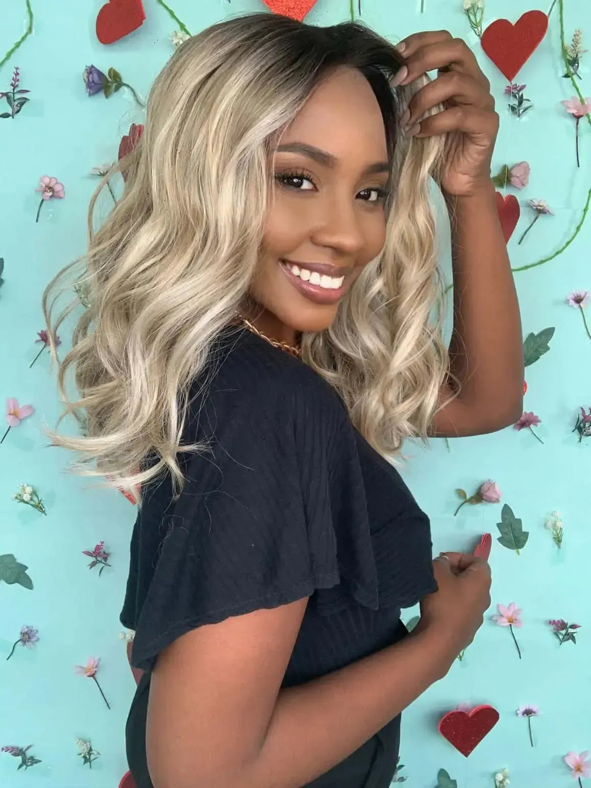 Lace Front Nely Loira Ondulada