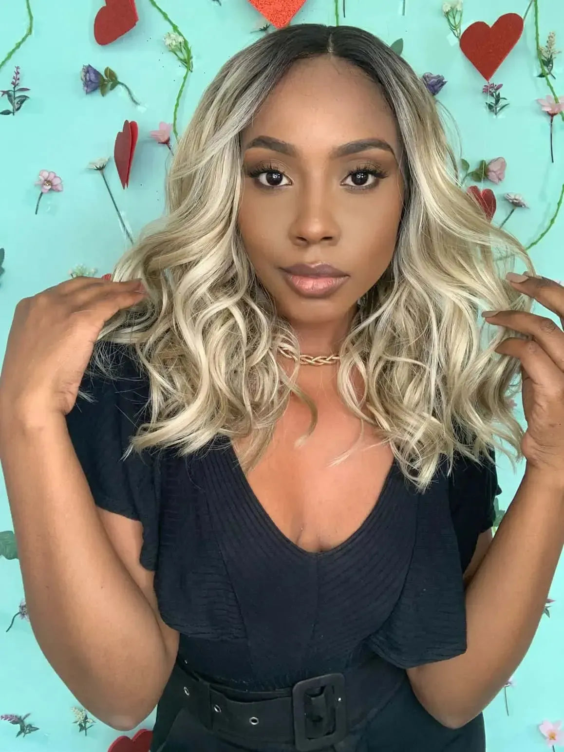 Lace Front Nely Loira Ondulada