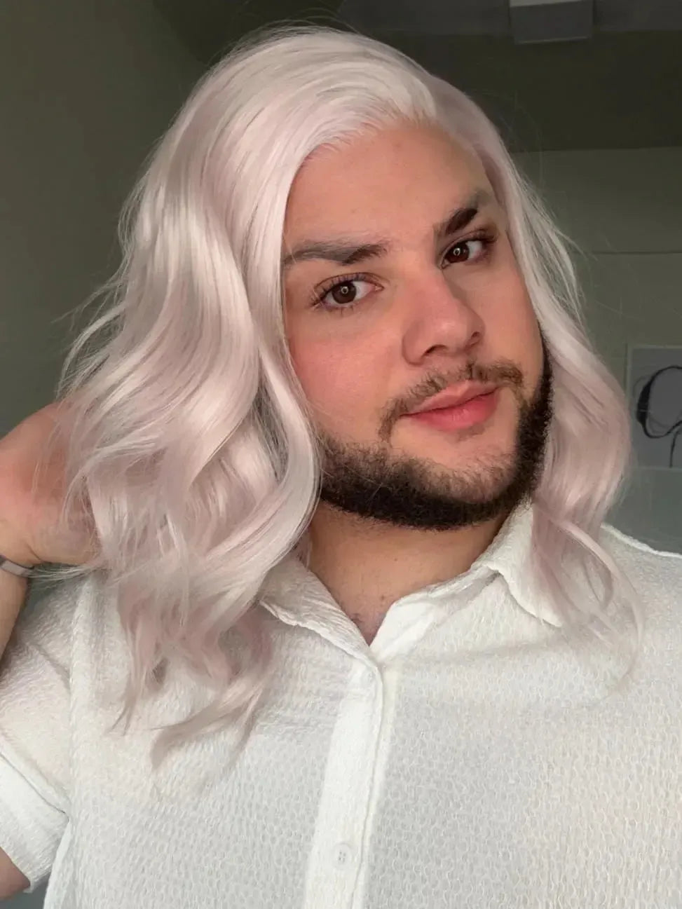 Lace Front Rosa Super Claro Repartição Livre 13x4 Peça Única 051