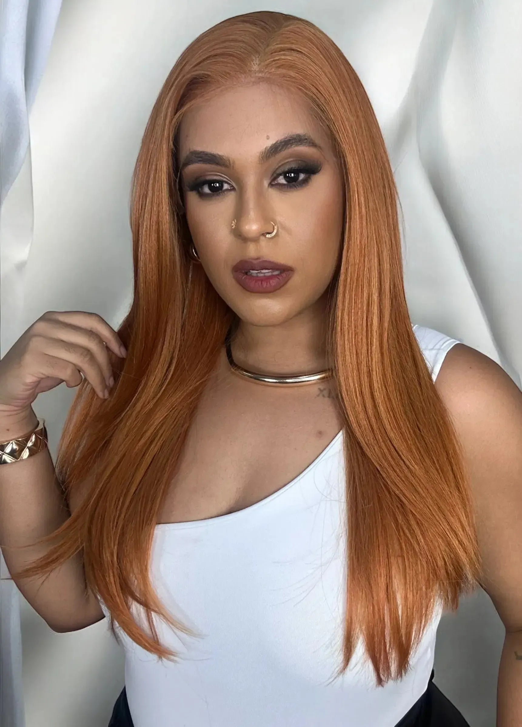 Lace Front Sonia Ruiva Repartição Livre 13x6
