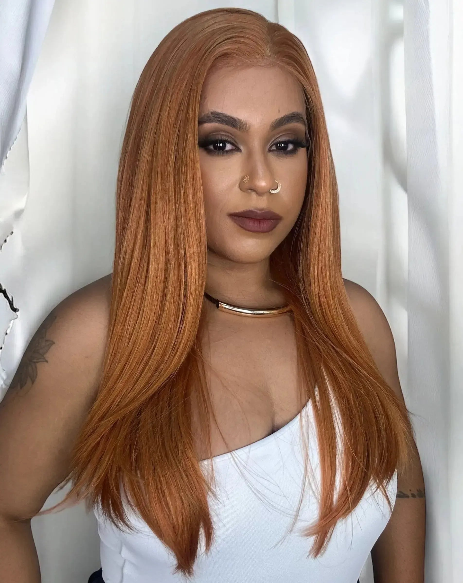 Lace Front Sonia Ruiva Repartição Livre 13x6