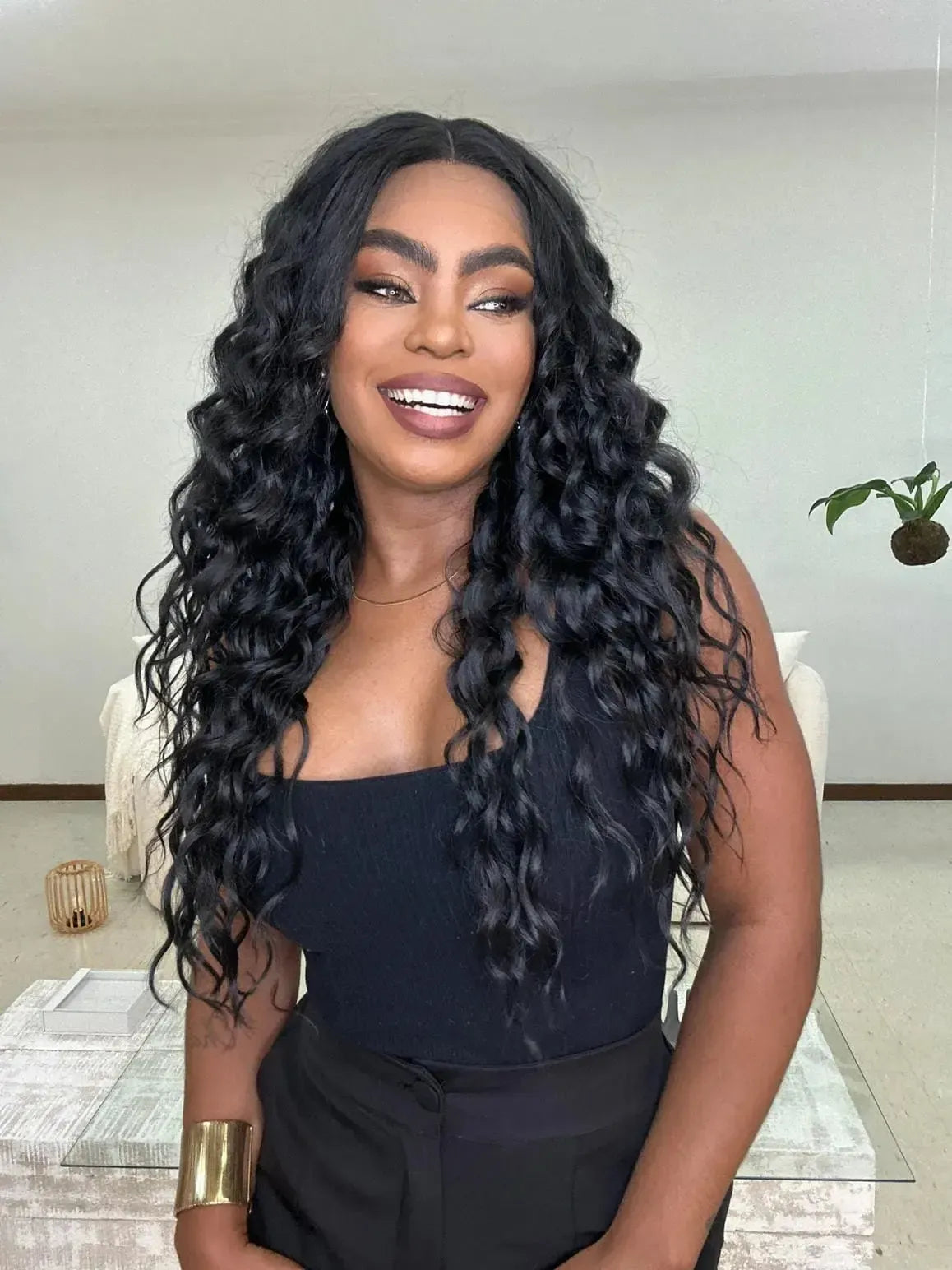 Lace Front Sophisticate Cacheada Preta
