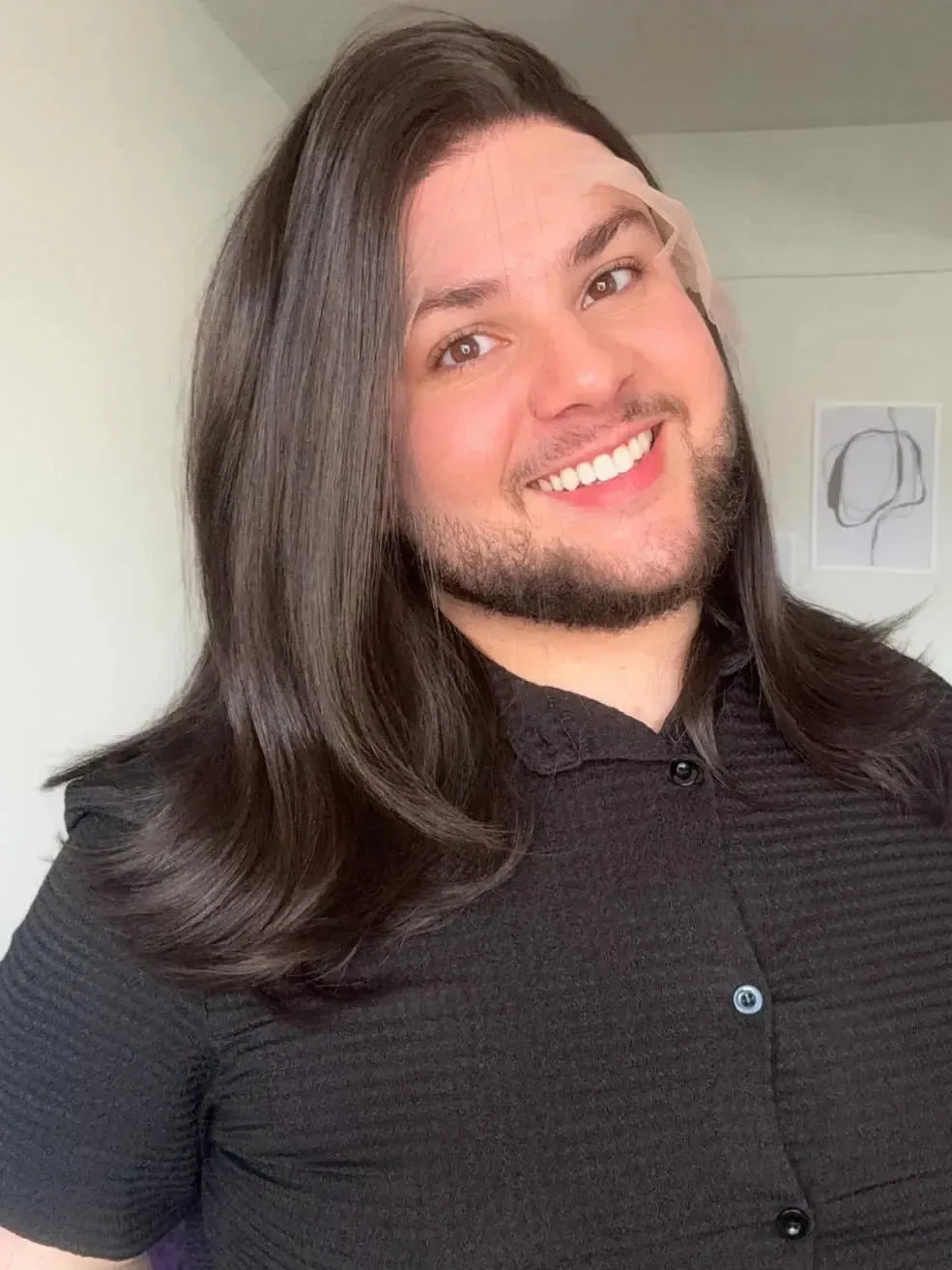 Lace Front Tela HD Castanha Repartição Livre 13x6 Peça Única 030