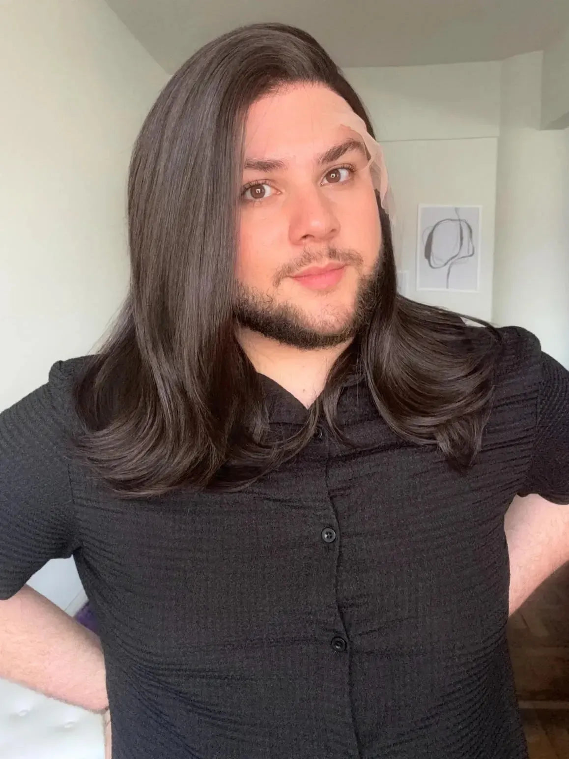 Lace Front Tela HD Castanha Repartição Livre 13x6 Peça Única 030