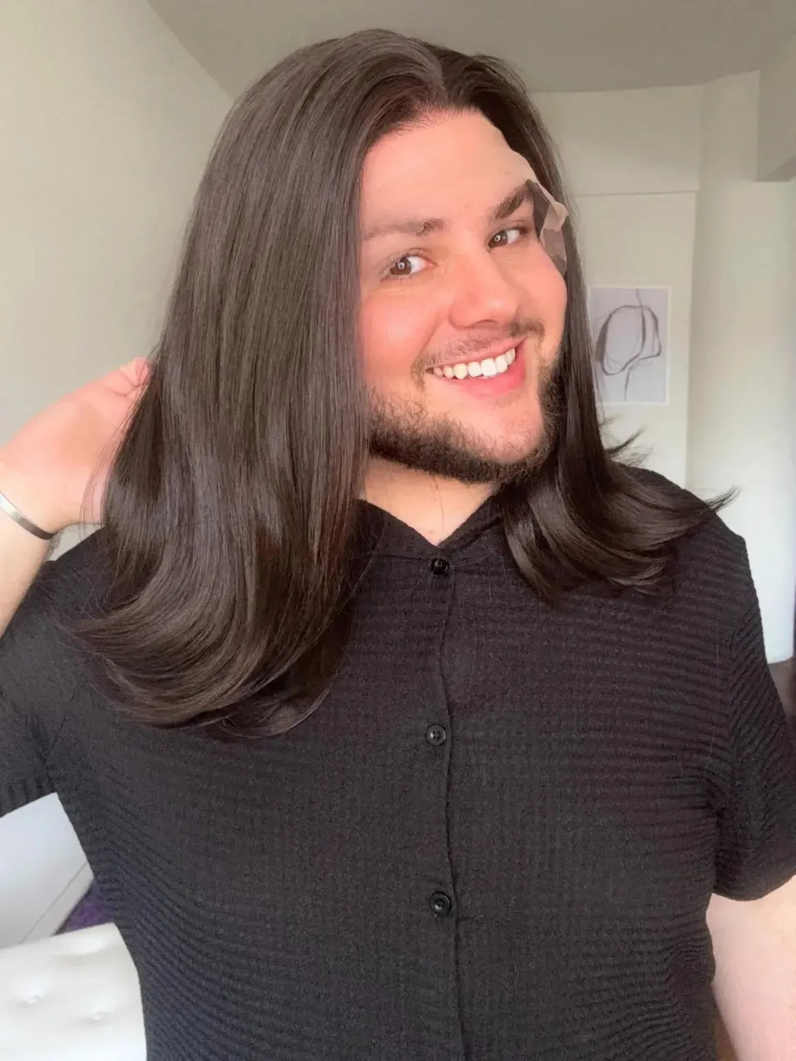 Lace Front Tela HD Castanha Repartição Livre 13x6 Peça Única 030