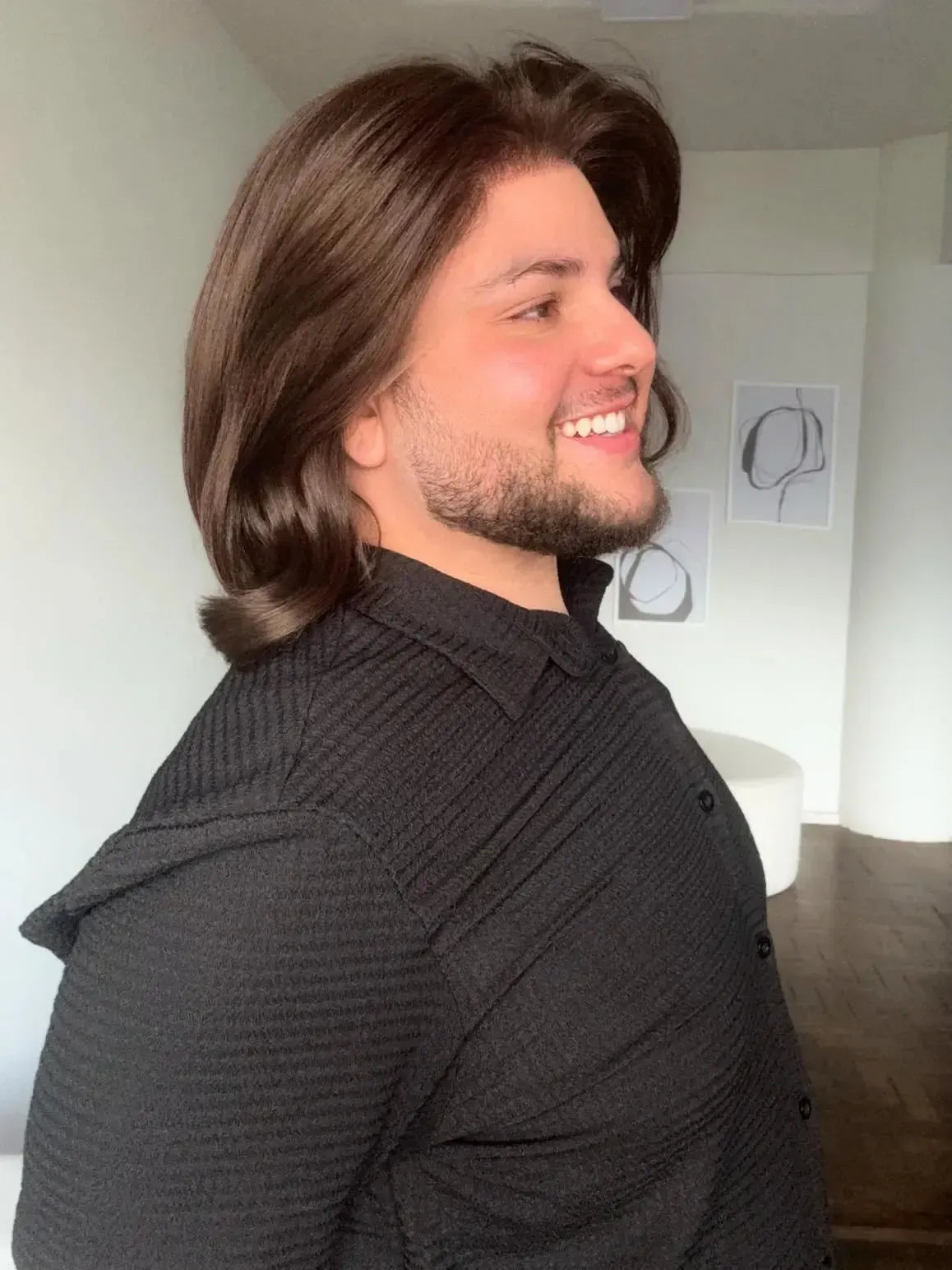 Lace Front Tela HD Castanha Repartição Livre 13x6 Peça Única 038