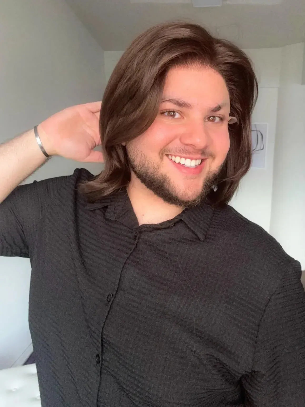 Lace Front Tela HD Castanha Repartição Livre 13x6 Peça Única 038