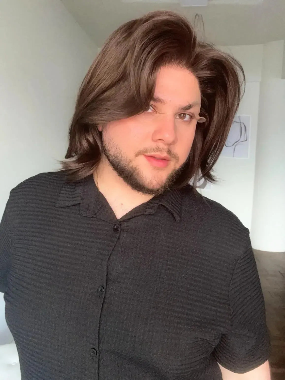 Lace Front Tela HD Castanha Repartição Livre 13x6 Peça Única 038