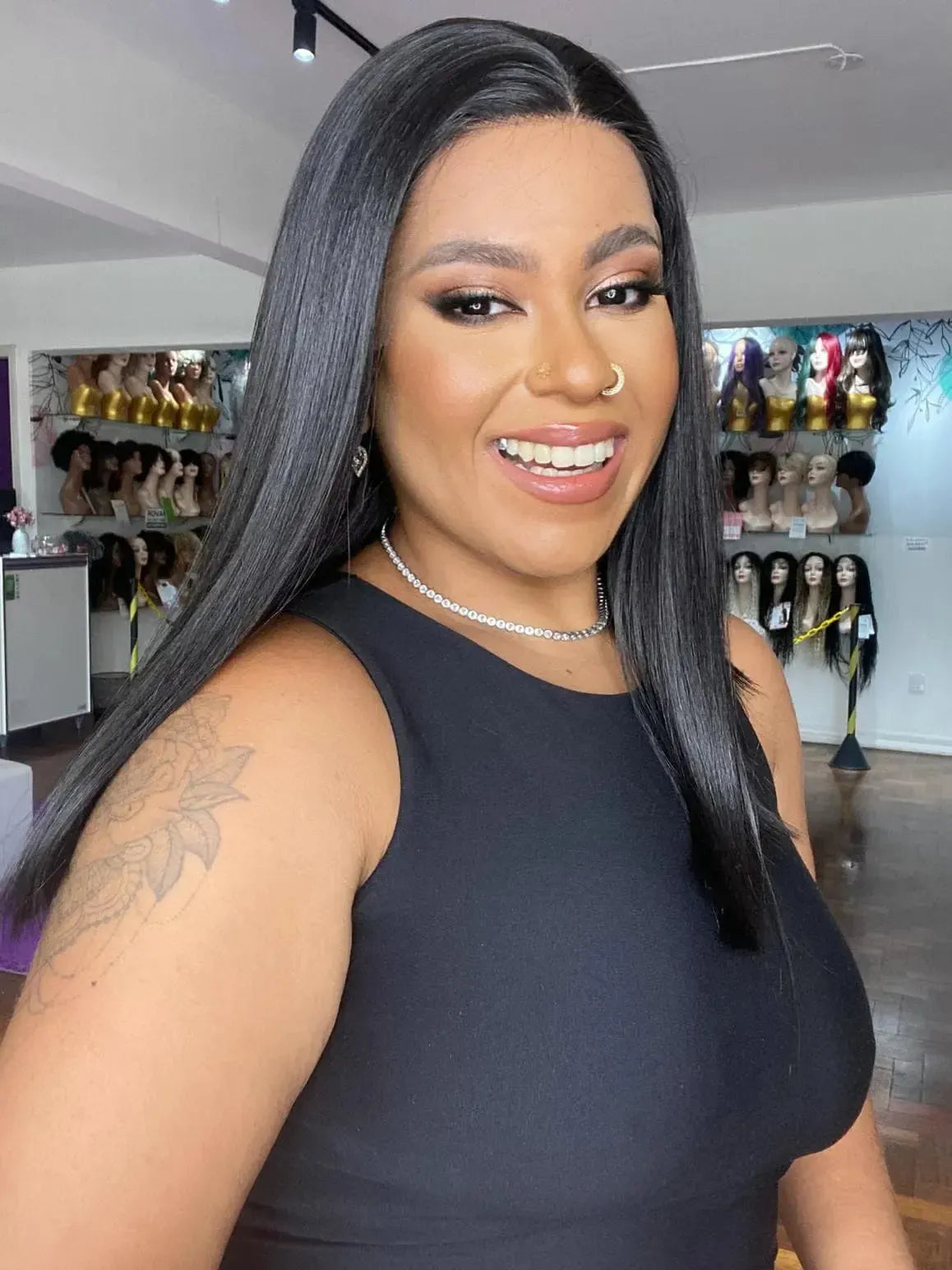 Lace Front Tela HD Eleny Castanho Escuro - Repartição Livre 13x2