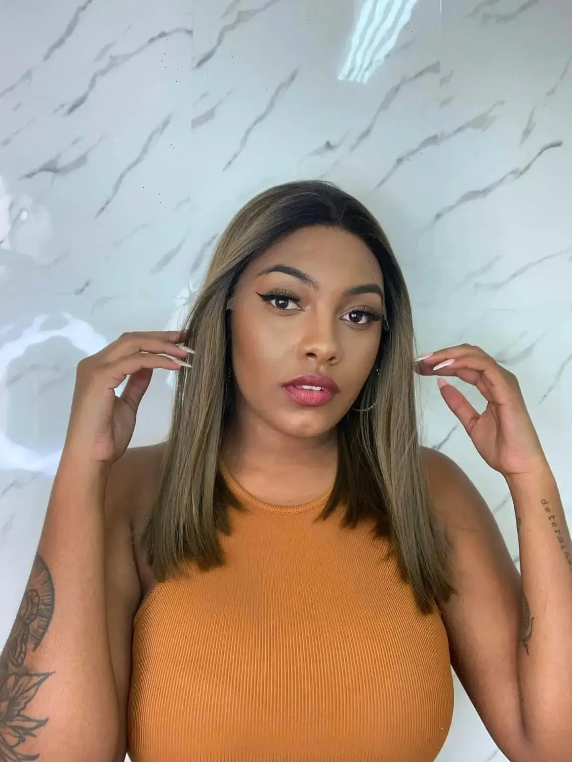 Lace Front Tela HD Eleny Castanho Luzes 12D - Repartição Livre 13x2