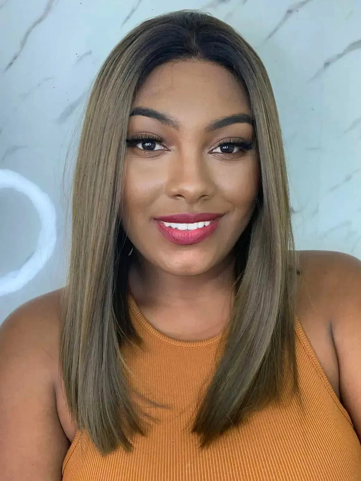 Lace Front Tela HD Eleny Castanho Luzes 12D - Repartição Livre 13x2