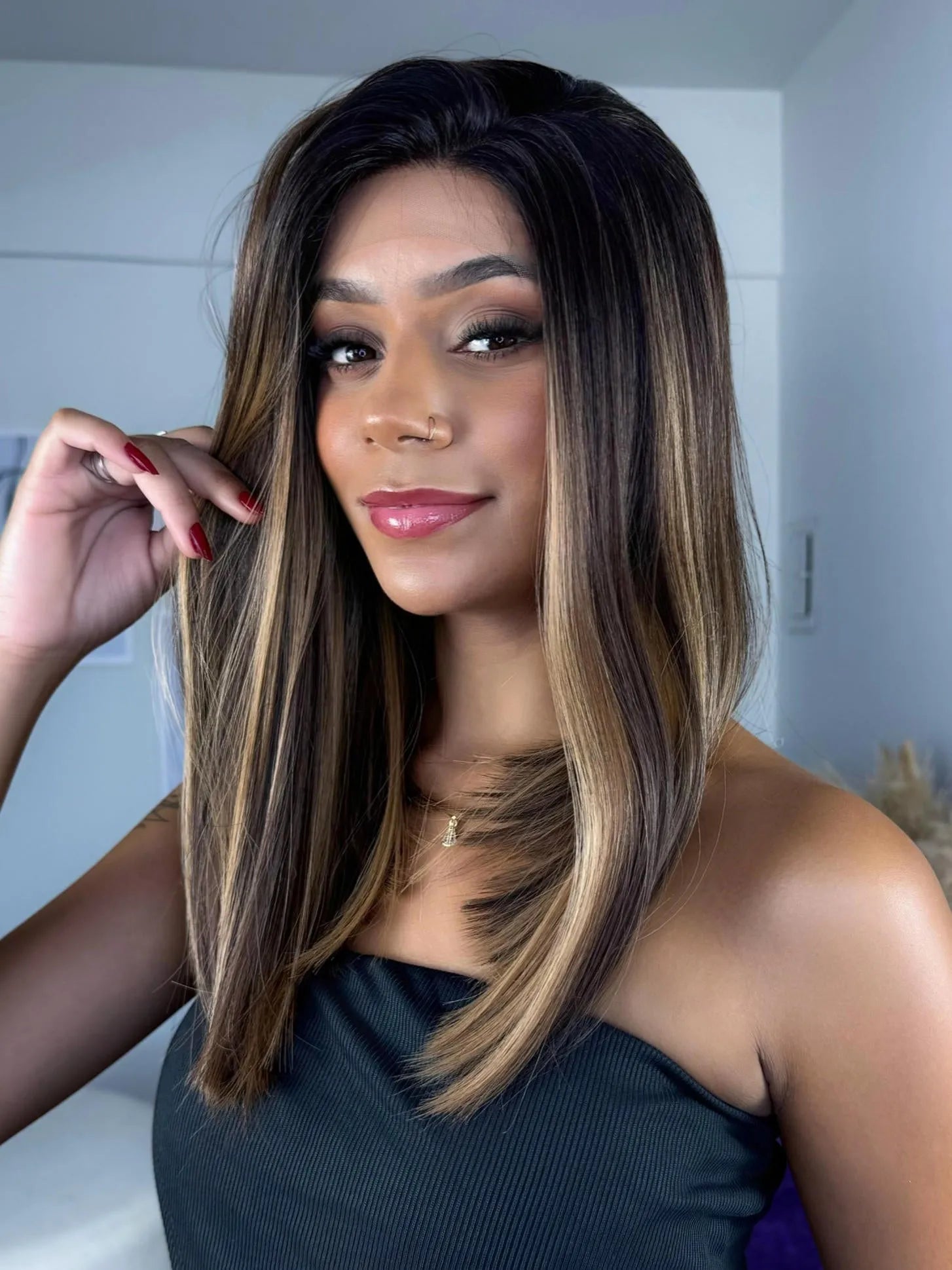 Lace Front Tela HD Eleny Luzes 27YA - Repartição Livre 13x2