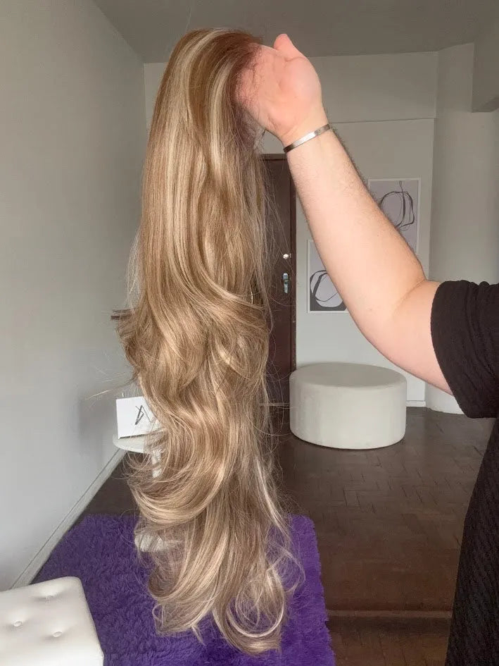Lace Front Tela HD Lívia Loira Repartição Livre 13x6