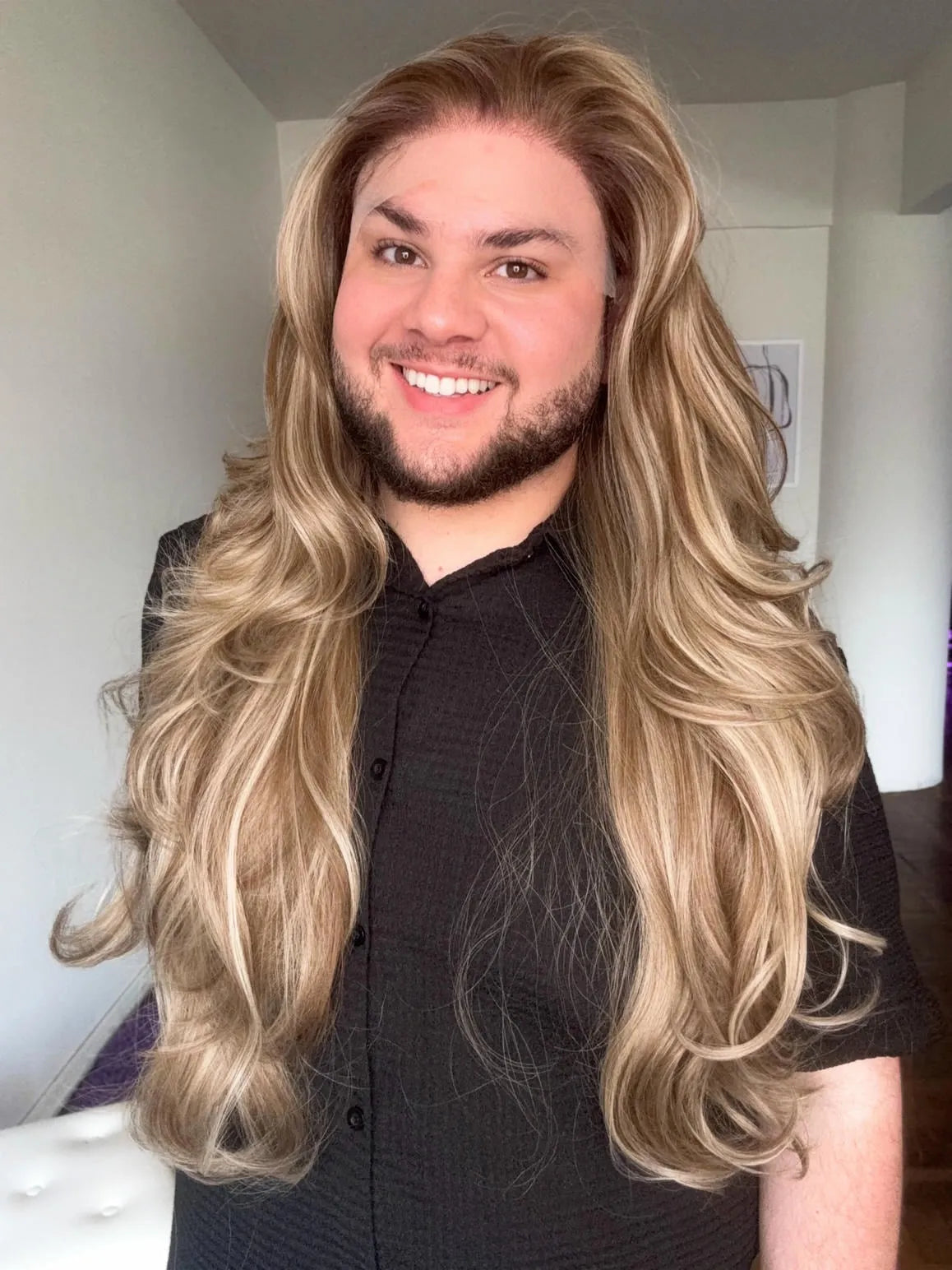 Lace Front Tela HD Lívia Loira Repartição Livre 13x6