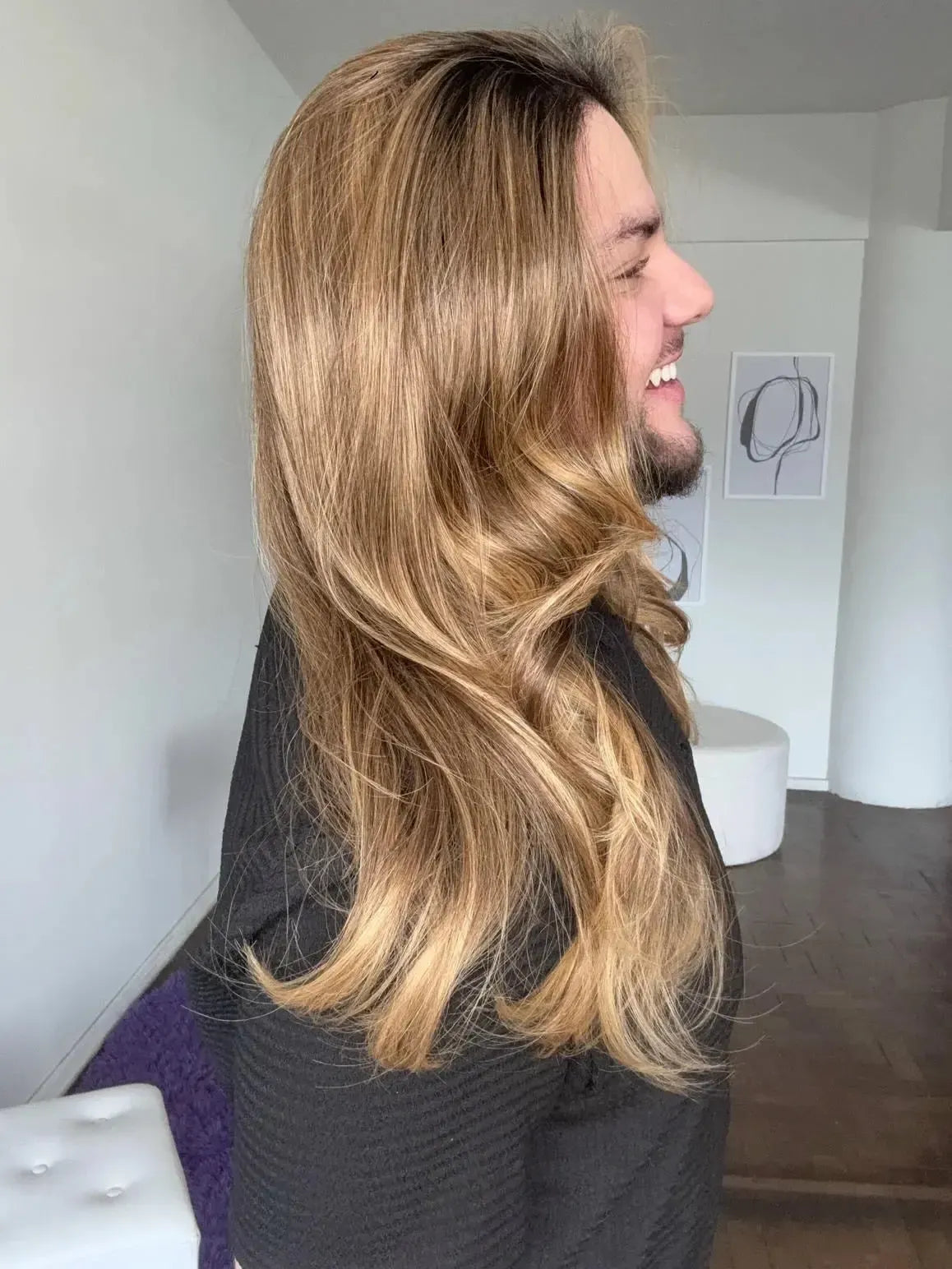 Lace Front Tela HD Loira Repartição Livre 13x4 Peça Única 020