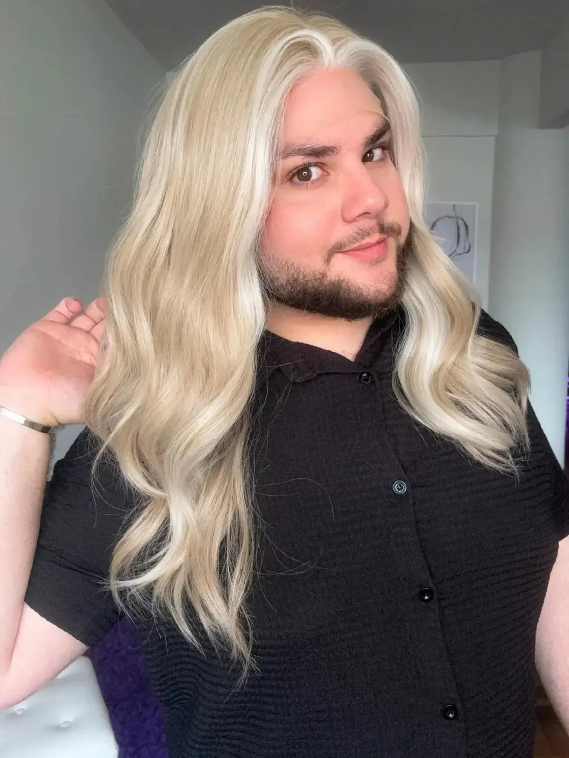 Lace Front Tela HD Loira Repartição Livre 13x6 Peça Única 031