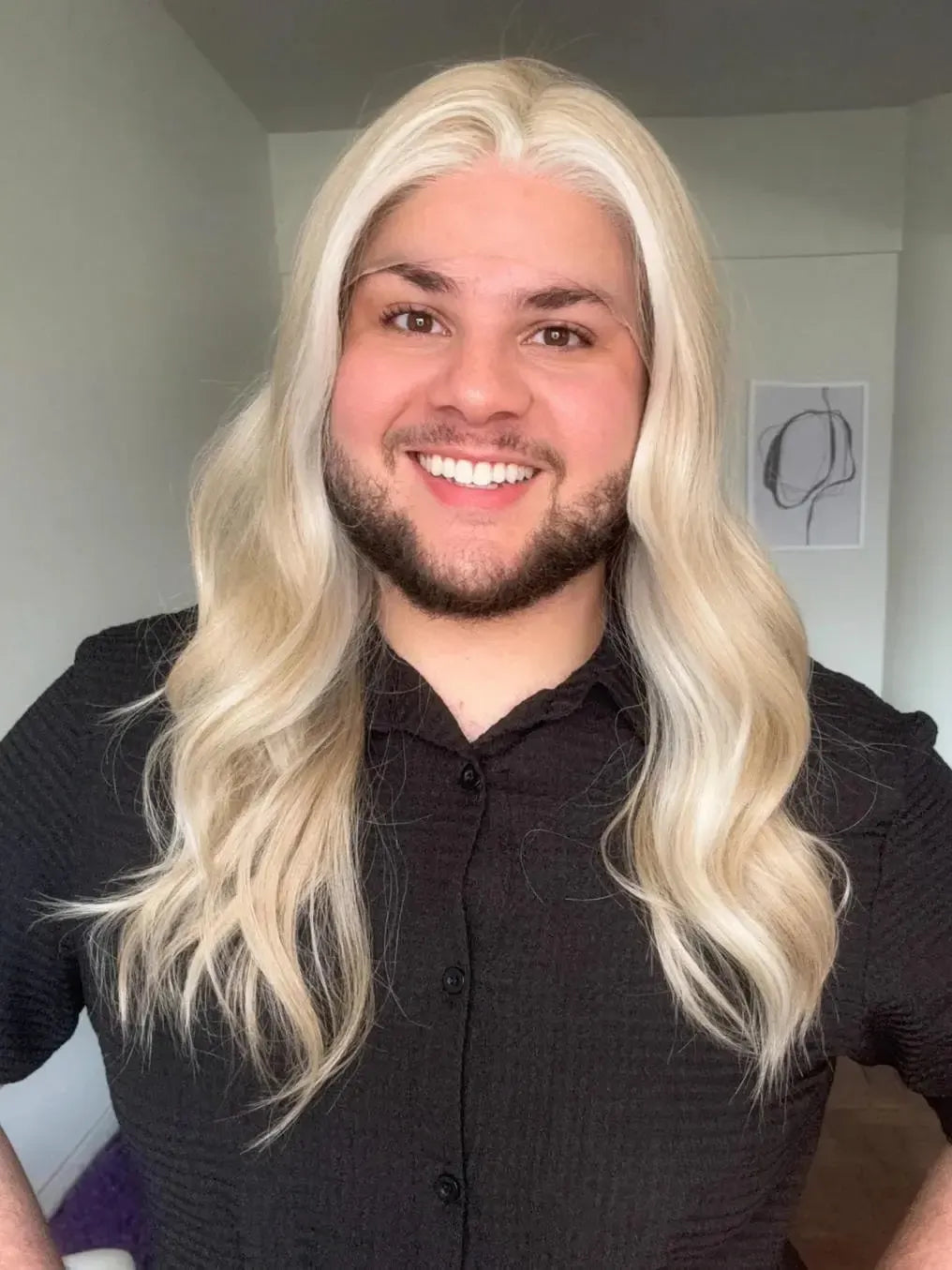 Lace Front Tela HD Loira Repartição Livre 13x6 Peça Única 031