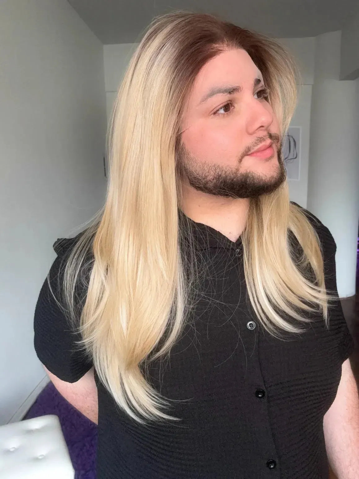 Lace Front Tela HD Loira Repartição Livre 13x6 Peça Única 033