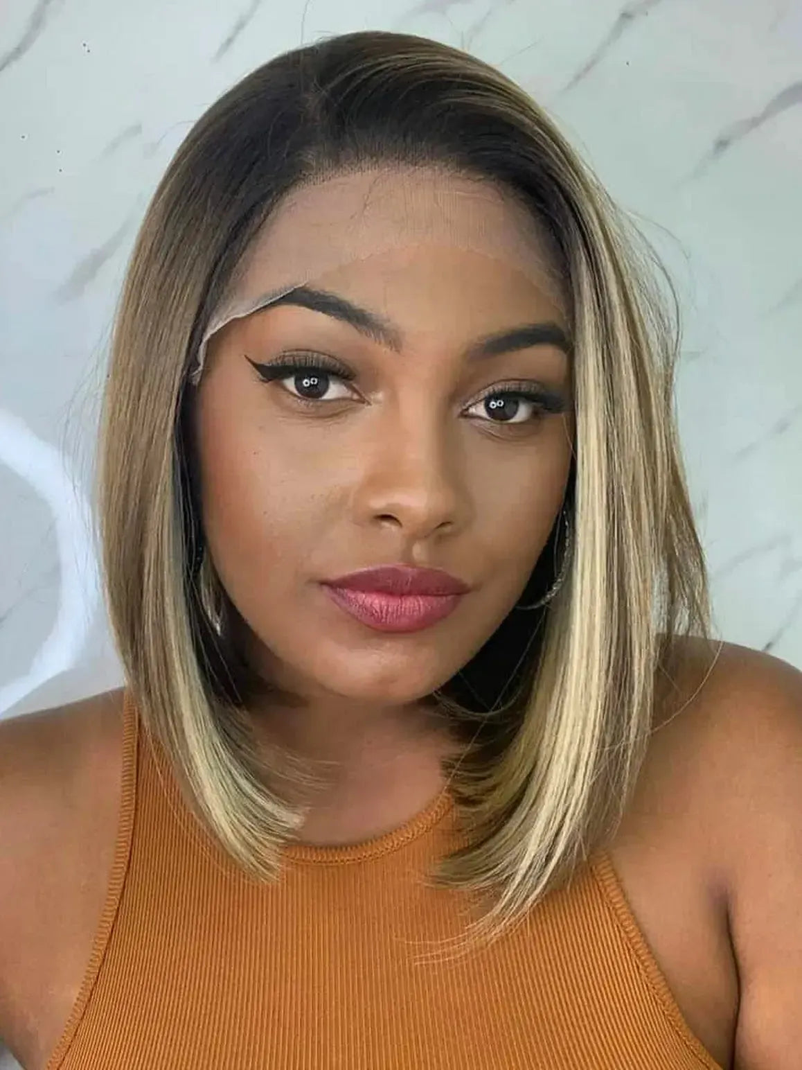Lace Front Tela HD Lovenna Castanho Luzes 26J - Repartição Livre 13x4