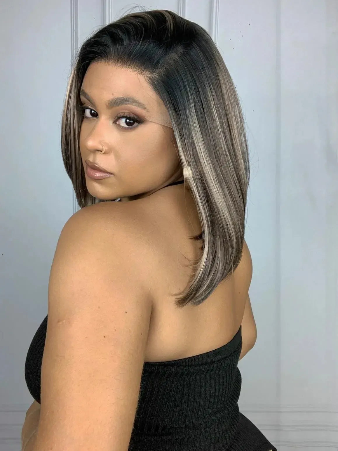 Lace Front Tela HD Lovenna Castanho Luzes 26R - Repartição Livre 13x4