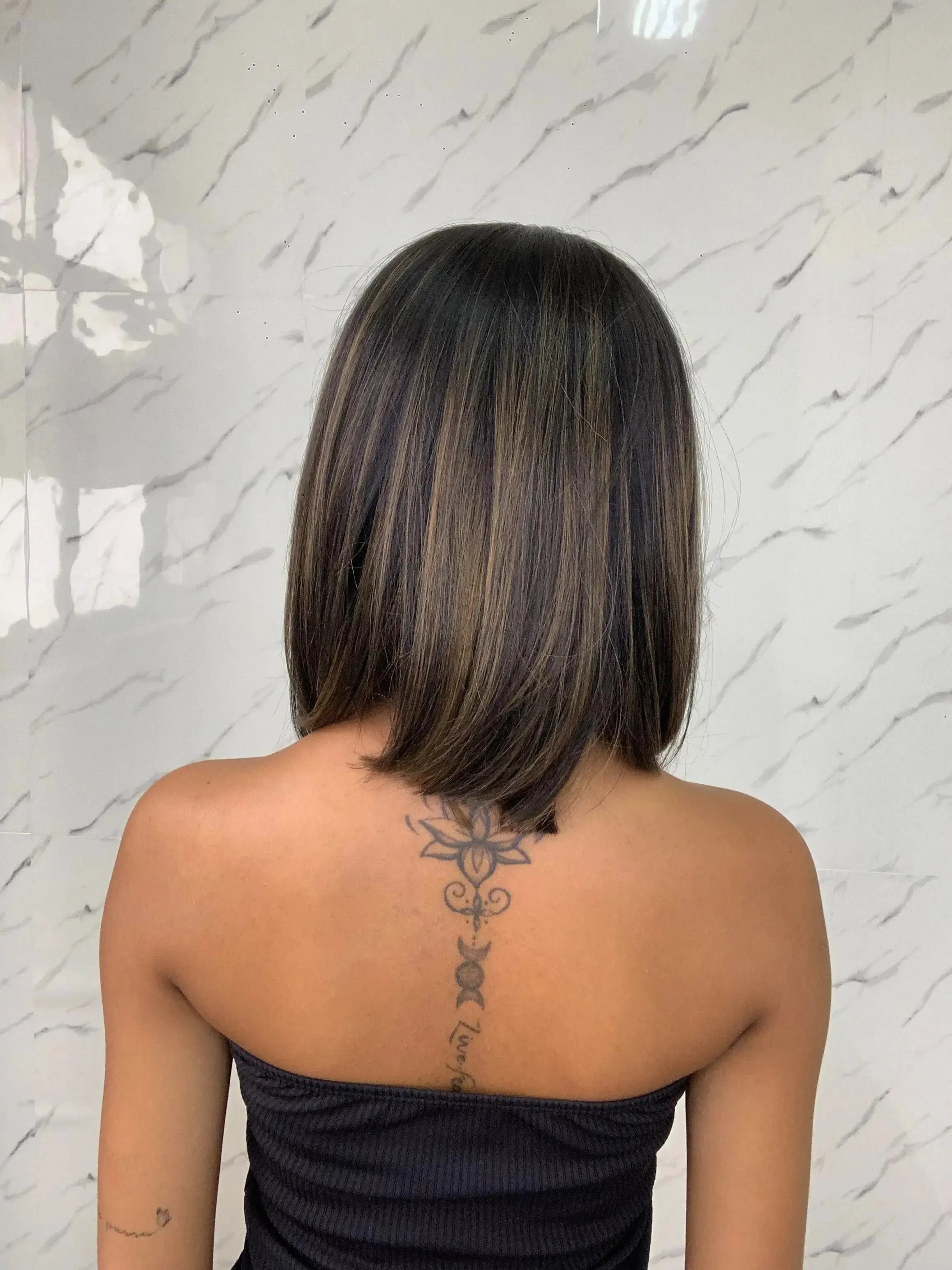 Lace Front Tela HD Lovenna Castanho com Mechas N2/27 - Repartição Livre 13x4