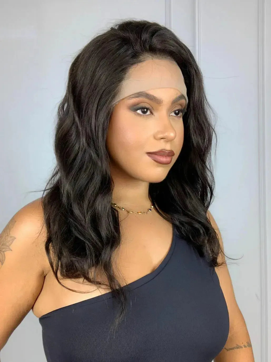 Lace Front Tela HD Melia Humana Ondulada Repartição Livre 13x6