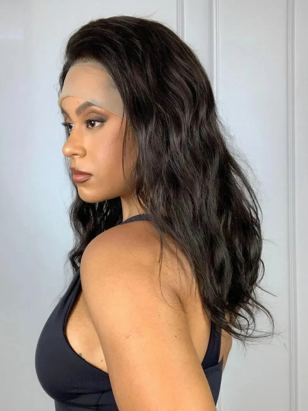 Lace Front Tela HD Melia Humana Ondulada Repartição Livre 13x6