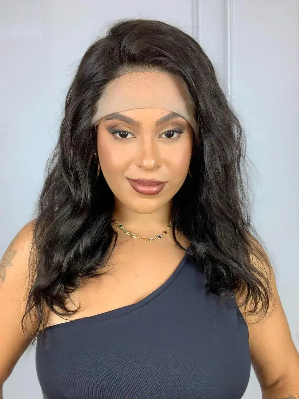 Lace Front Tela HD Melia Humana Ondulada Repartição Livre 13x6
