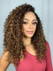 Lace Front Tela HD Valeria Castanho com Luzes 33/22 Cacheada - Repartição Livre 13x4