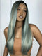 Lace Front Topee Cinza com Mechas 70cm