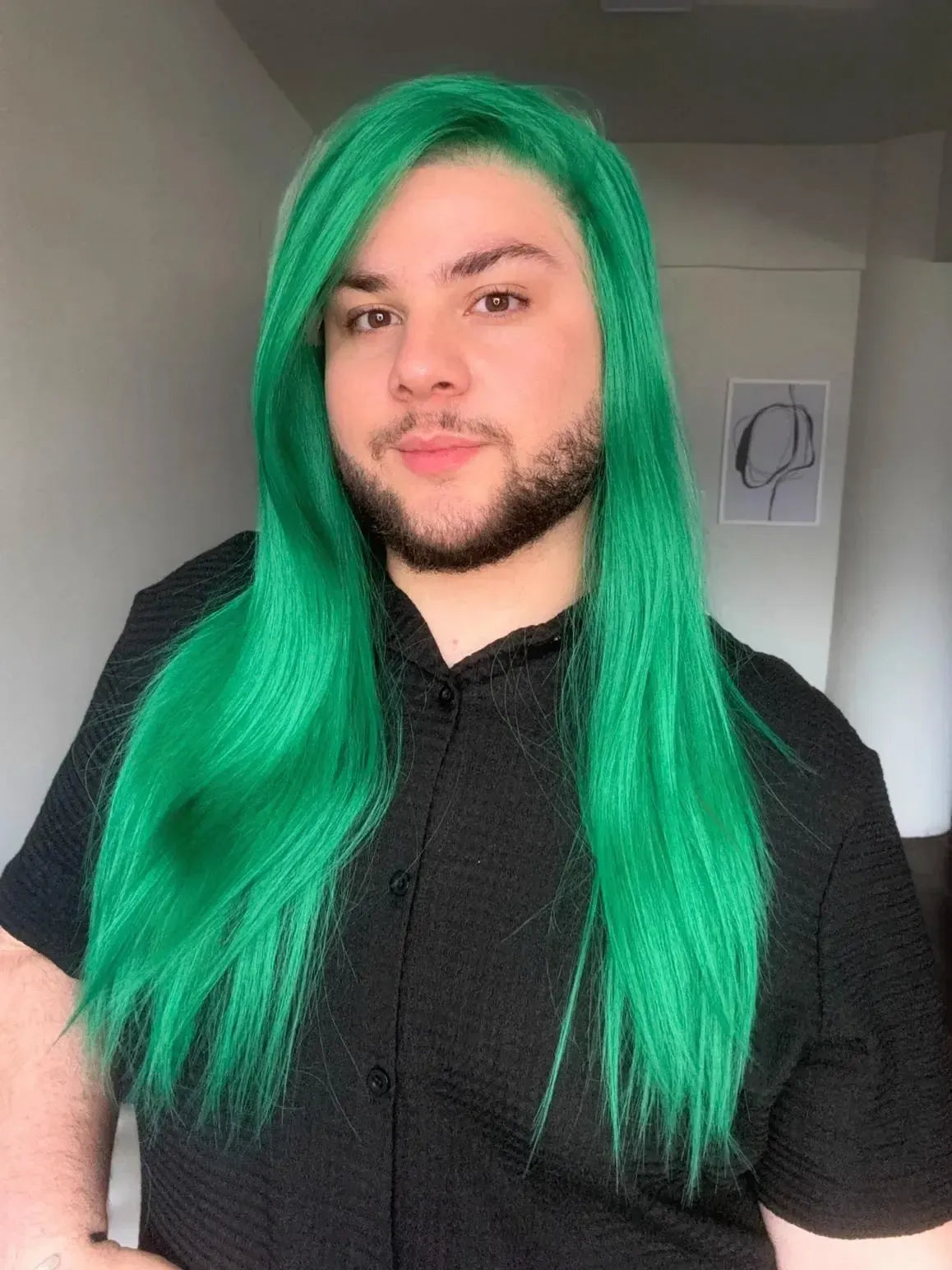 Lace Front Verde Repartição Livre 13x4 Peça Única 022