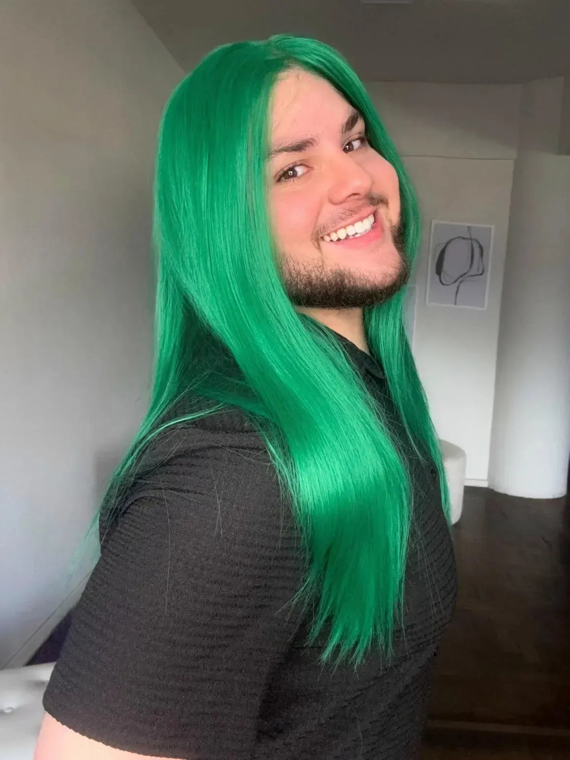 Lace Front Verde Repartição Livre 13x4 Peça Única 022