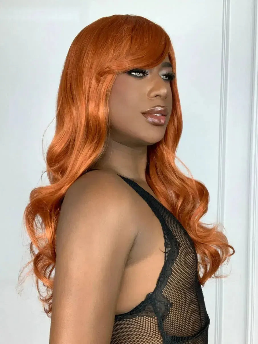 Peruca Camila Ruiva com Franja