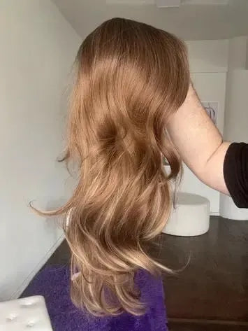 Peruca Castanha Fibra Premium Peça Única 035